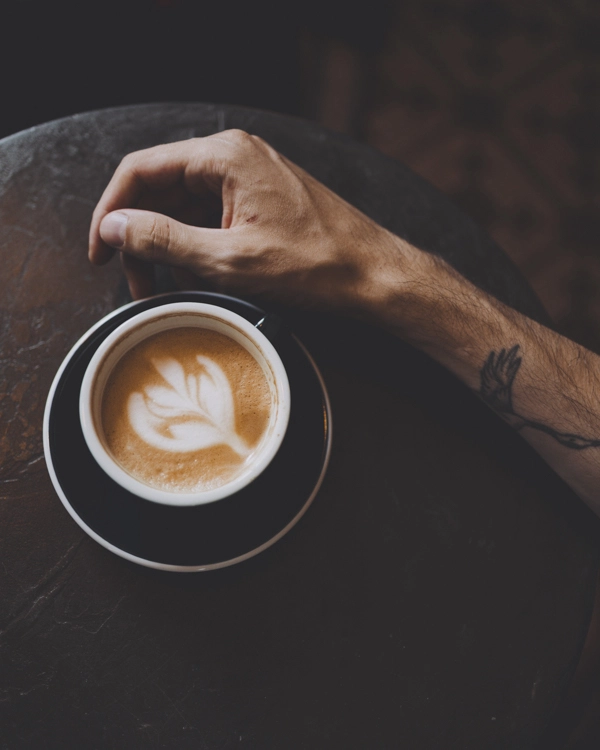 Cosy cup of cappuccino for reading