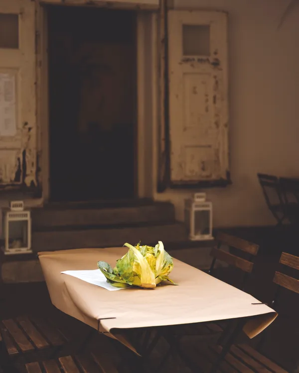 Vibrant cafe table in Jelenia Gora