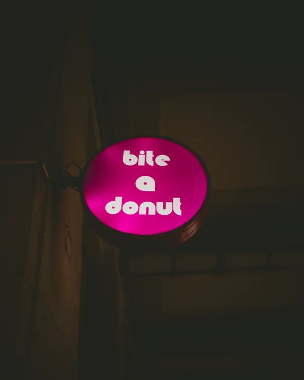 Bite a Donut cafe signboard