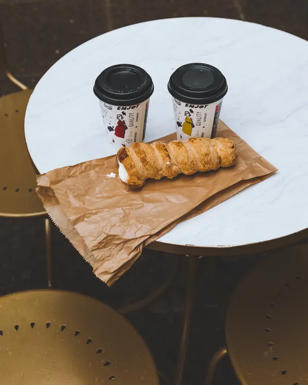 Puff Pastry Cream Horn