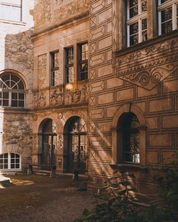 Ksiaz Castle tiny courtyard