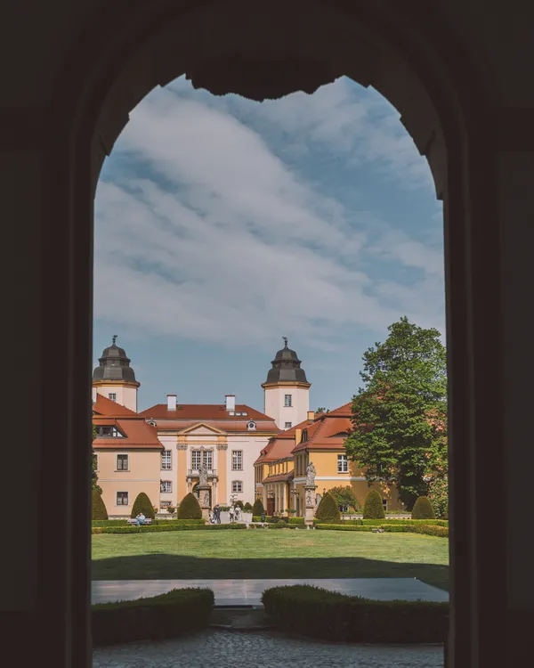 Ksiaz castle yard